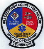 Hillsborough County, Florida  Fire Rescue  Spec. Ops tech (Black lettering)